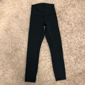 Dk Green Lululemon High Times 7/8 Length Size 4